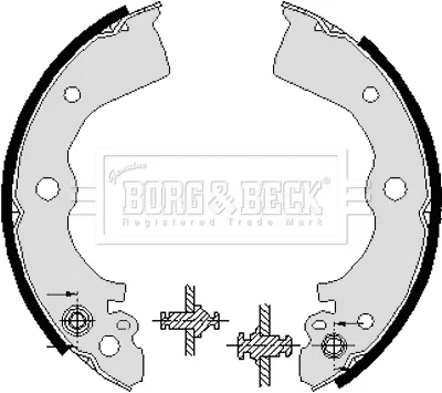 BBS6226 BORG & BECK Комплект тормозных колодок