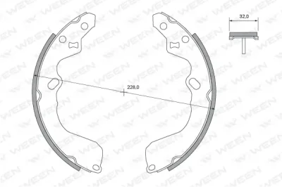 152-2033 WEEN Комплект тормозных колодок