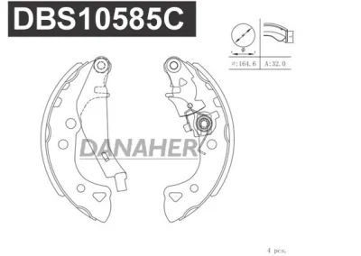 DBS10585C DANAHER Комплект тормозных колодок