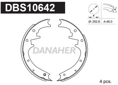 DBS10642 DANAHER Комплект тормозных колодок