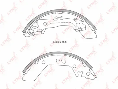 BS-3601 LYNXAUTO Комплект тормозных колодок