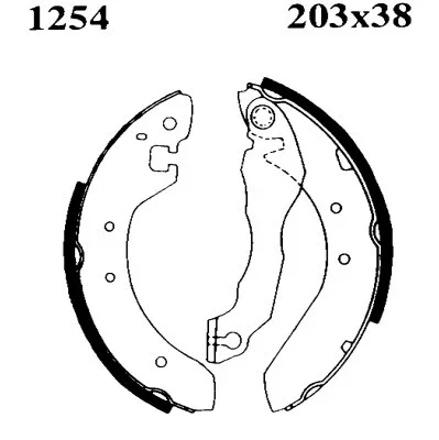 01254 BSF Комплект тормозных колодок