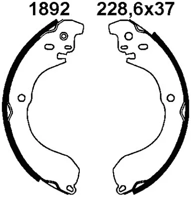 01892 BSF Комплект тормозных колодок