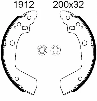 01912 BSF Комплект тормозных колодок
