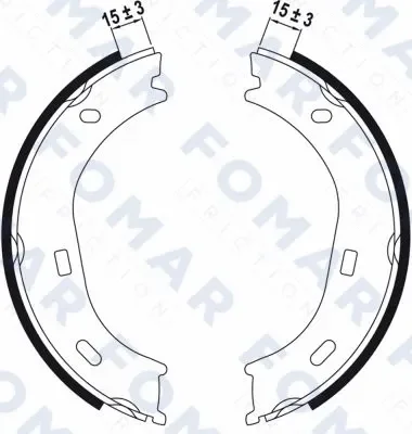 FO 0160 FOMAR Friction Комплект тормозных колодок