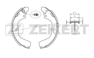 BK-4032 ZEKKERT Комплект тормозных колодок