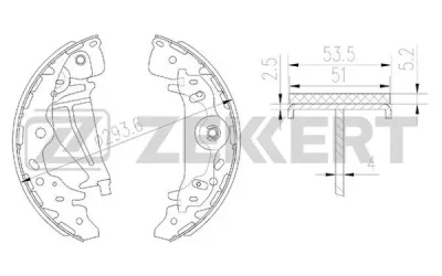 BK-4159 ZEKKERT Комплект тормозных колодок