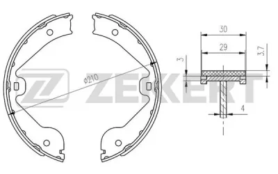 BK-4164 ZEKKERT Комплект тормозных колодок