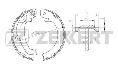 Комплект тормозных колодок ZEKKERT BK-4318