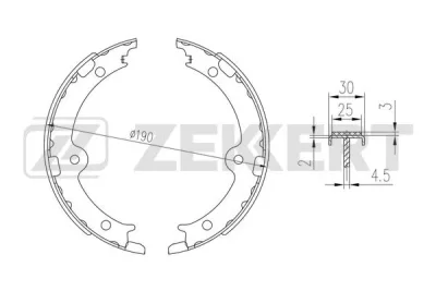 BK-4347 ZEKKERT Комплект тормозных колодок