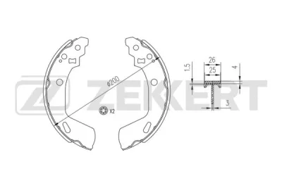 BK-4367 ZEKKERT Комплект тормозных колодок