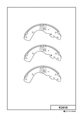 K3416 MK KASHIYAMA Комплект тормозных колодок