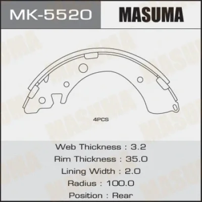 Комплект тормозных колодок MASUMA MK-5520