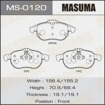 Комплект тормозных колодок MASUMA MS-0120