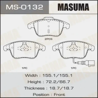 Комплект тормозных колодок MASUMA MS-0132