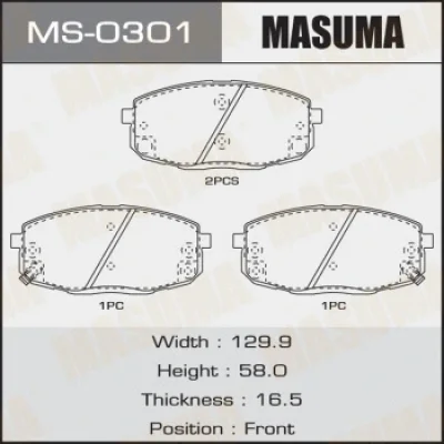 Комплект тормозных колодок MASUMA MS-0301