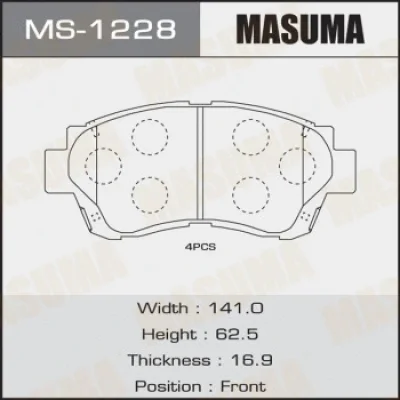 Комплект тормозных колодок MASUMA MS-1228