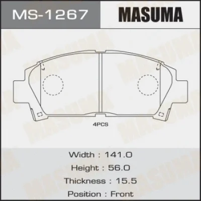 Комплект тормозных колодок MASUMA MS-1267