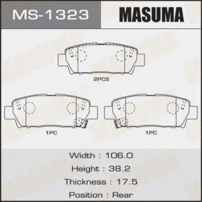 Комплект тормозных колодок MASUMA MS-1323