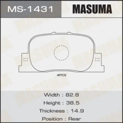 Комплект тормозных колодок MASUMA MS-1431