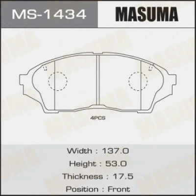 Комплект тормозных колодок MASUMA MS-1434