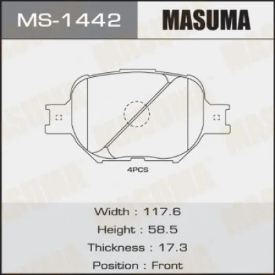 Комплект тормозных колодок MASUMA MS-1442