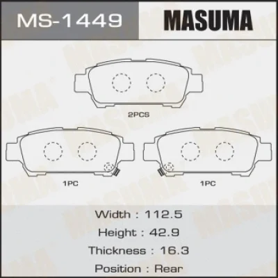 Комплект тормозных колодок MASUMA MS-1449