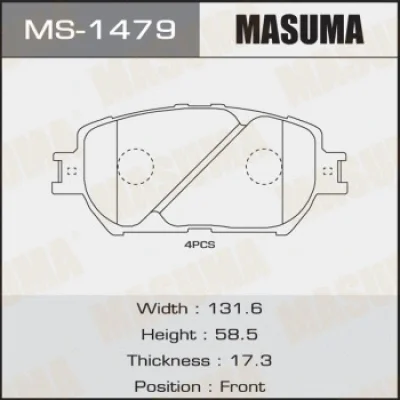 Комплект тормозных колодок MASUMA MS-1479