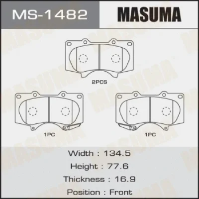 MS-1482 MASUMA Комплект тормозных колодок