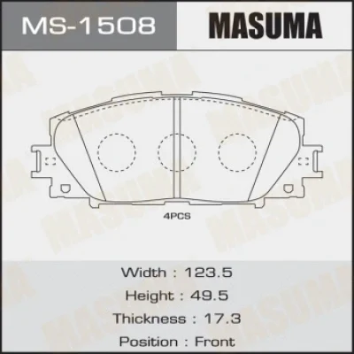 Комплект тормозных колодок MASUMA MS-1508
