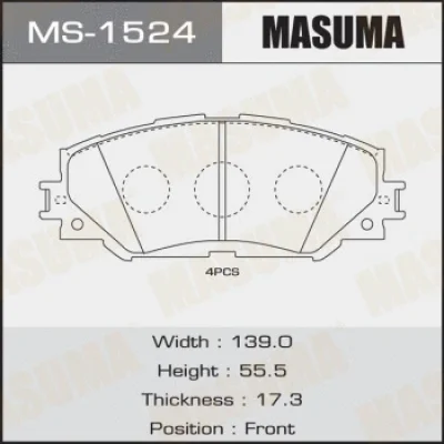 Комплект тормозных колодок MASUMA MS-1524