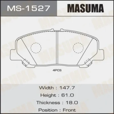 Комплект тормозных колодок MASUMA MS-1527