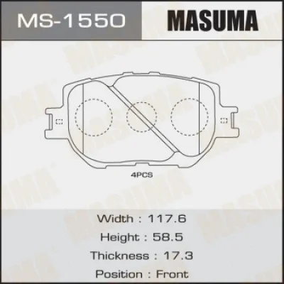 Комплект тормозных колодок MASUMA MS-1550
