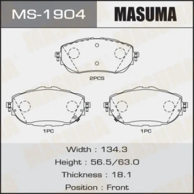 Комплект тормозных колодок MASUMA MS-1904
