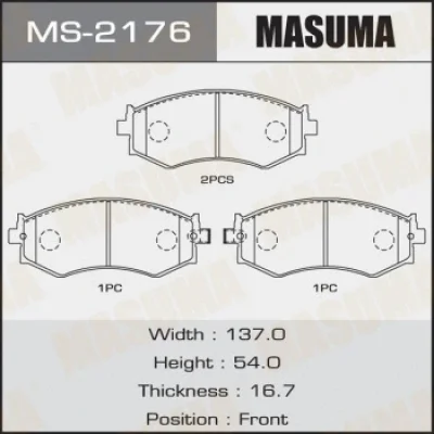 Комплект тормозных колодок MASUMA MS-2176