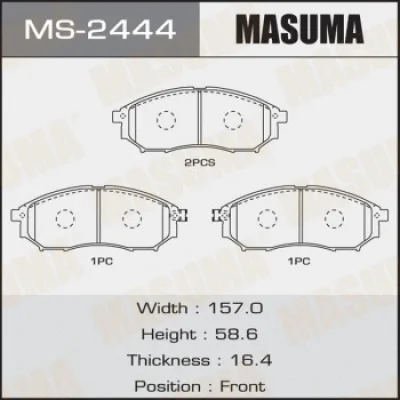 MS-2444 MASUMA Комплект тормозных колодок