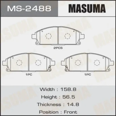 MS-2488 MASUMA Комплект тормозных колодок