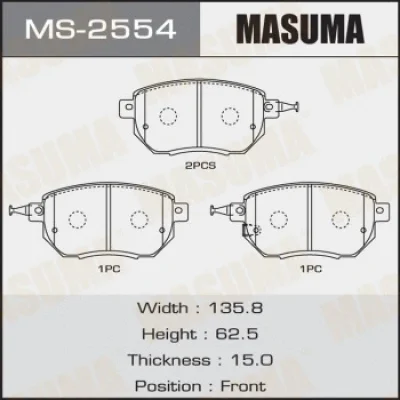 Комплект тормозных колодок MASUMA MS-2554