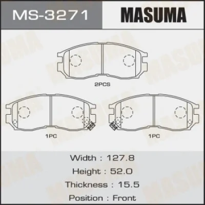 Комплект тормозных колодок MASUMA MS-3271