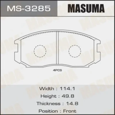 Комплект тормозных колодок MASUMA MS-3285