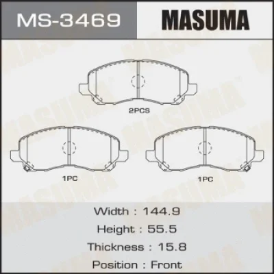 Комплект тормозных колодок MASUMA MS-3469