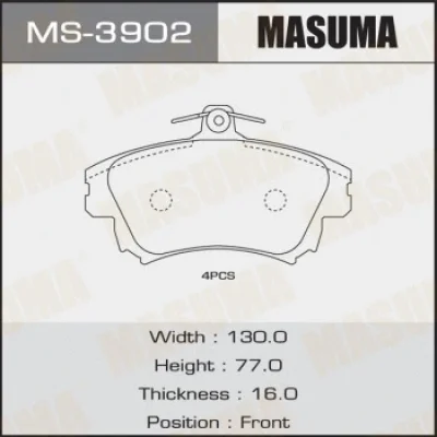Комплект тормозных колодок MASUMA MS-3902