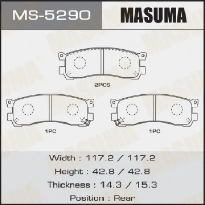 Комплект тормозных колодок MASUMA MS-5290