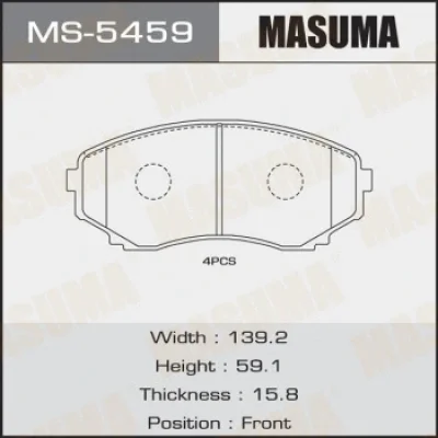 MS-5459 MASUMA Комплект тормозных колодок