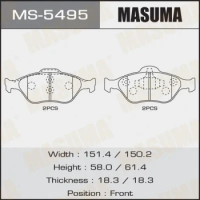 Комплект тормозных колодок MASUMA MS-5495