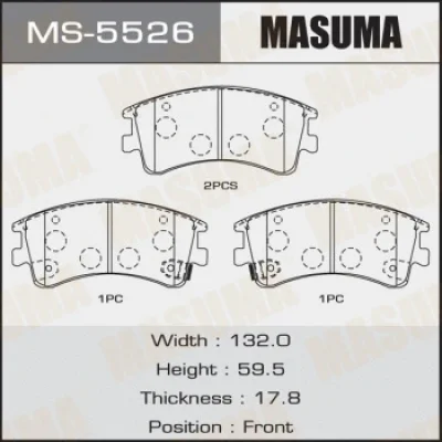Комплект тормозных колодок MASUMA MS-5526