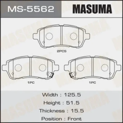 Комплект тормозных колодок MASUMA MS-5562