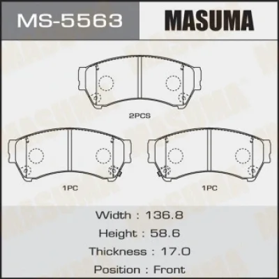 Комплект тормозных колодок MASUMA MS-5563