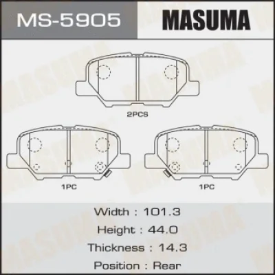 MS-5905 MASUMA Комплект тормозных колодок