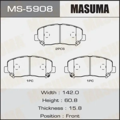 MS-5908 MASUMA Комплект тормозных колодок